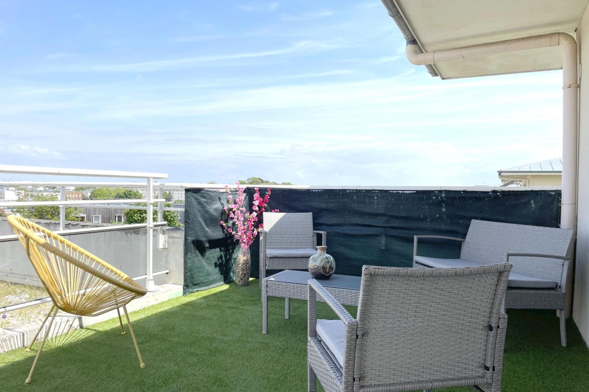 Le Rooftop - Terrasse - Parking - Piscine Caen